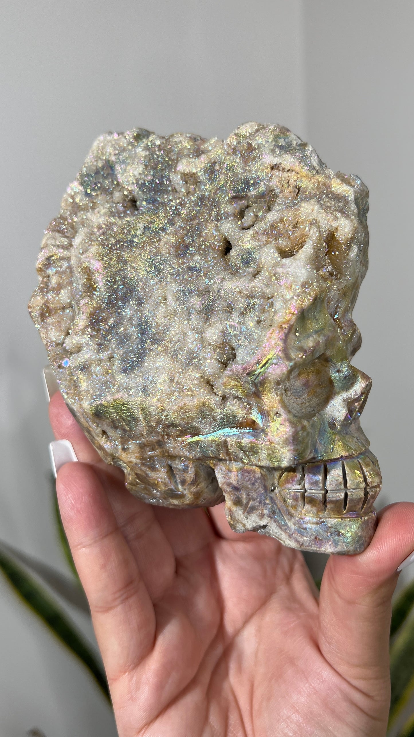 Aura Druzy Sphalerite Skull